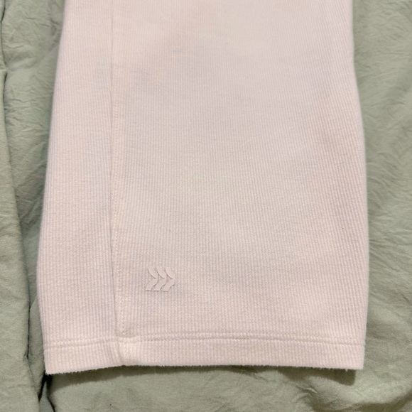 All in Motion Ribbed Cotton Blend Crop/Ankle Joggers Pull-on Large Cream/Ivory - Picture 5 of 8